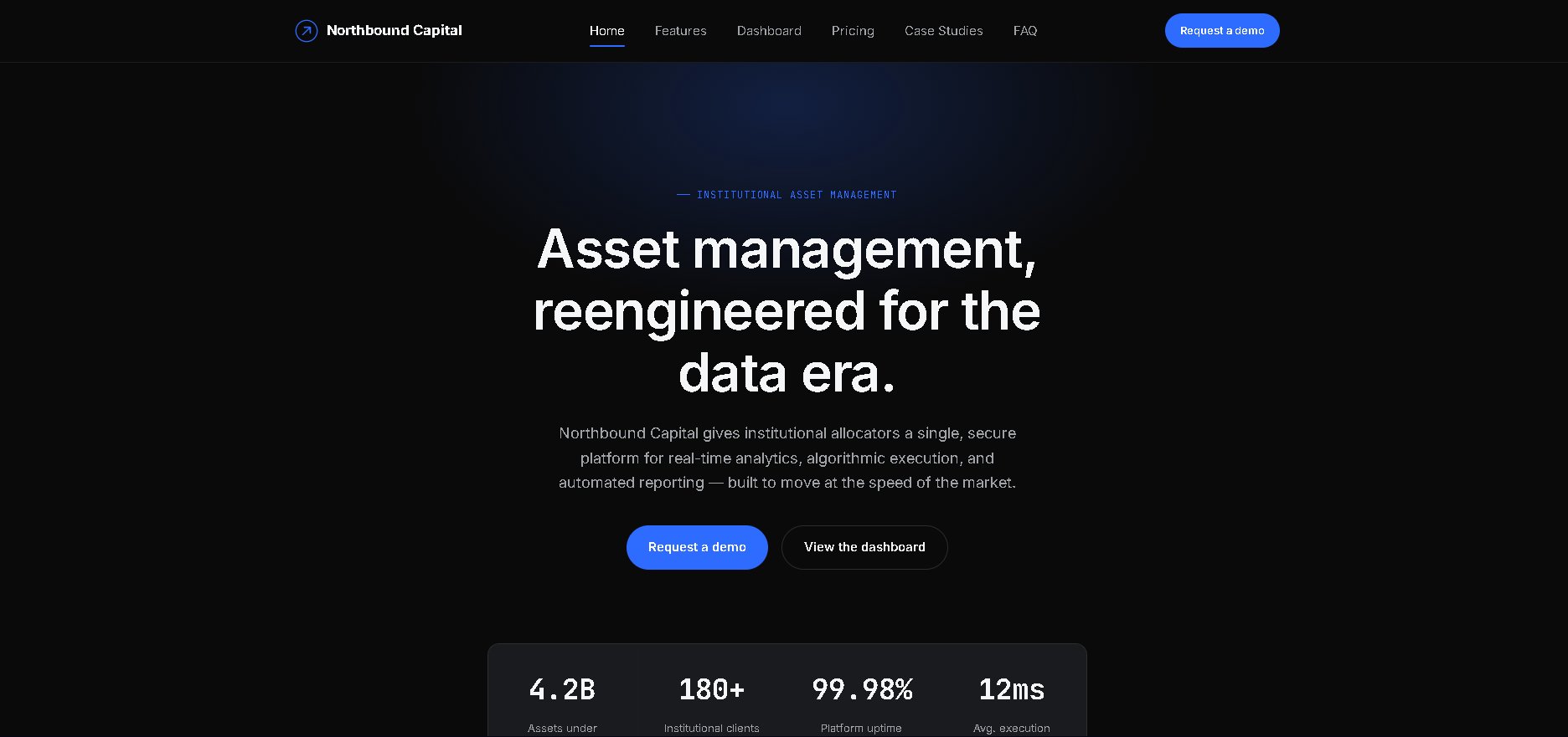 Northbound Capital — site en ligne réalisé par The Kinetiq Studio